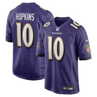 Men's Baltimore Ravens #10 DeAndre Hopkins Purple 2025 F.U.S.E Vapor Limited Football Jersey