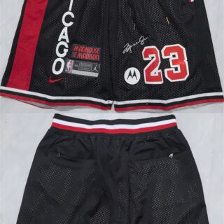 Men's Chicago Bulls #23 Michael Jordan Black 2025 Shorts (Run Small)