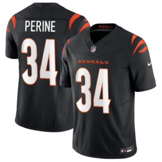 Men's Cincinnati Bengals #34 Samaje Perine Black 2025 F.U.S.E. Vapor Untouchable Limited Stitched Football Jersey