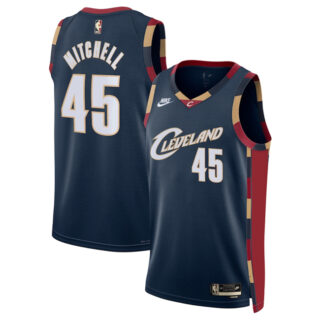 Men's Cleveland Cavaliers #45 Donovan Mitchell Navy 2025 Classic Edition Stitched Jersey