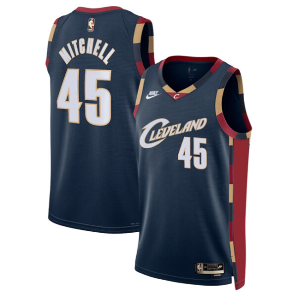 Men's Cleveland Cavaliers #45 Donovan Mitchell Navy 2025 Classic Edition Stitched Jersey