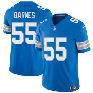 Men's Detroit Lions #55 Derrick Barnes Blue 2025 F.U.S.E. Vapor Limited Stitched Jersey
