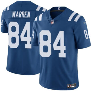 Men's Indianapolis Colts #84 Tyler Warren Blue Vapor Limited Stitched Football Jersey