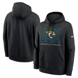 Men's Jacksonville Jaguars Black Busted Play Club Fleece Pullover Hoodie
