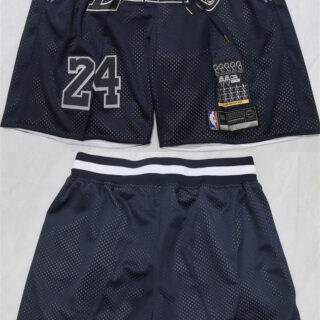 Men's Los Angeles Lakers #24 Kobe Bryant Black 2025 Shorts (Run Small)