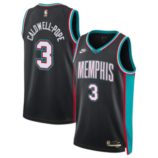 Men's Memphis Grizzlies #3 Kentavious Caldwell-Pope Kentavious Caldwell-Pope Black 2025 Classic Edition Stitched Basketball Jersey