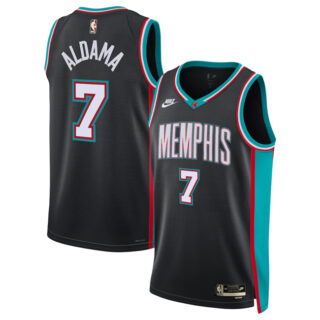 Men's Memphis Grizzlies #7 Santi Aldama Black 2025 Classic Edition Stitched Basketball Jersey