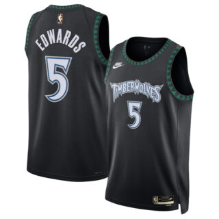Men's Minnesota Timberwolves #5 Anthony Edwards Anthony Edwards Black 2025 Classic Edition Stitched Jersey