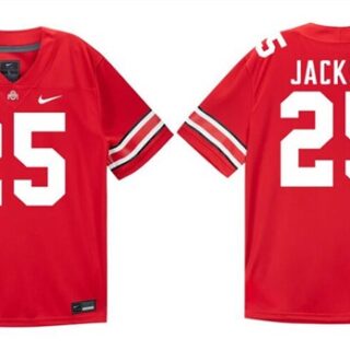 Men's Ohio State Buckeyes #25 Bo Jackson Red Stitched Football Jersey