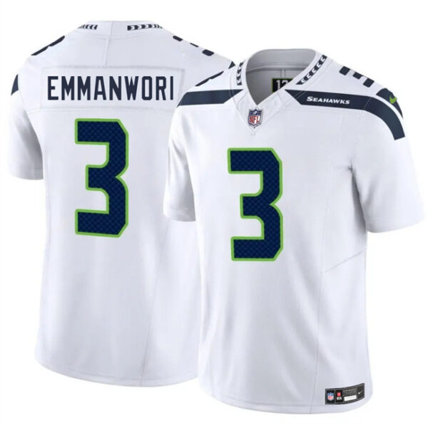 Men's Seattle Seahawks #3 Nick Emmanwori White 2025 F.U.S.E. Vapor Untouchable Limited Stitched Football Jersey