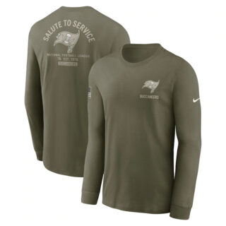 Men's Tampa Bay Buccaneers Olive 2025 Salute to Service Sideline Long Sleeve T-Shirt
