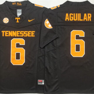 Men's Tennessee Volunteers #6 Joey Aguilar Black F.U.S.E. Stitched Jersey 3