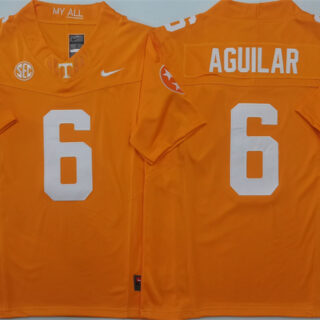 Men's Tennessee Volunteers #6 Joey Aguilar Orange F.U.S.E. Stitched Jersey 2