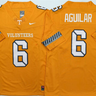 Men's Tennessee Volunteers #6 Joey Aguilar Orange F.U.S.E. Stitched Jersey