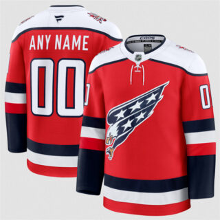 Men's Washington Capitals Custom Red 2025-26 Alternate Stitched Hockey Jersey