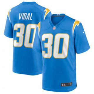 Men's Los Angeles Chargers #30 Kimani Vidal Blue 2025 Football Stitched Game Jersey