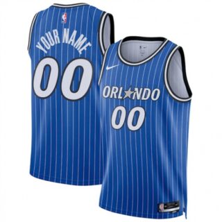 Men's Orlando Magic Active Player Custom Blue 2025 Icon Edition Stitched Basketball Jersey