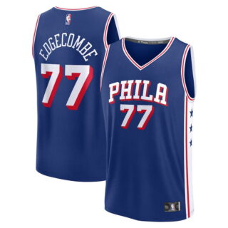 Men's Philadelphia 76ers #77 V. J. Edgecombe 2025 NBA Draft First Round Pick Fast Break Jersey Royal