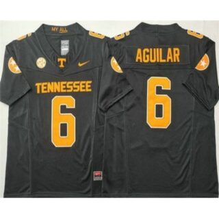 Men's Tennessee Volunteers #6 Joey Aguilar Anthracite FUSE College Football Jersey