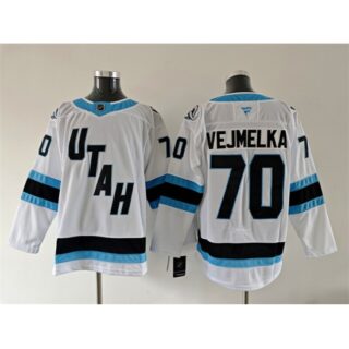 Men's Utah Mammoth #70 Karel Vejmelka White 2025 Stitched Jersey