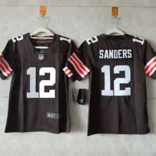 Women's Cleveland Browns #12 Shedeur Sanders Brown 2024 Stitched Jersey(Run Small)