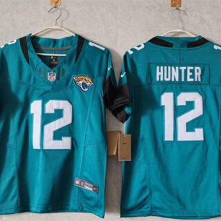 Women's Jacksonville Jaguars #12 Travis Hunter Teal 2024 F.U.S.E Vapor Limited Stitched Football Jersey(Run Small)