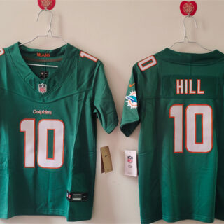 Women's Miami Dolphins #10 Tyreek Hill Aqua F.U.S.E Vapor Untouchable Stitched Jersey(Run Small)