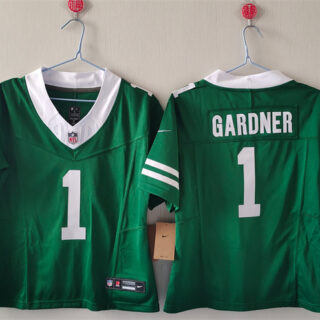 Women's New York Jets #1 Ahmad Gardner Green F.U.S.E. Vapor Stitched Jersey(Run Small)