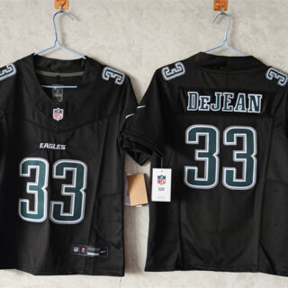 Women's Philadelphia Eagles #33 Cooper DeJean Black F.U.S.E. Vapor Untouchable Limited Stitched Football Jersey(Run Small)