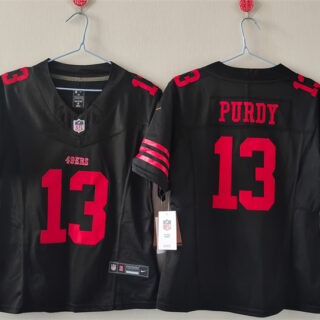 Women's San Francisco 49ers #13 Brock Purdy Black F.U.S.E Vapor Untouchable Stitched Jersey(Run Small)