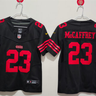 Women's San Francisco 49ers #23 Christian McCaffrey Black F.U.S.E Vapor Untouchable Stitched Jersey(Run Small)