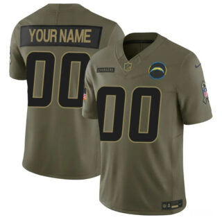 Youth Los Angeles Chargers Active Player Custom Olive 2025 F.U.S.E. Salute to Service Limited Stitched Football Jersey
