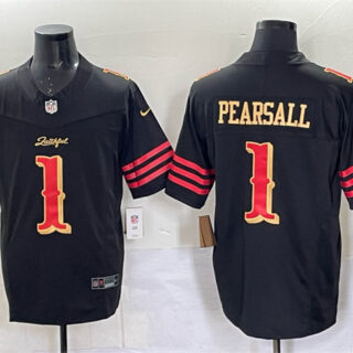 Youth San Francisco 49ers #1 Ricky Pearsall Black 2025 F.U.S.E. ??Rivalries?? Vapor Limited Stitched Football Jersey