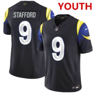 Youth Los Angeles Rams #9 matthew stafford midnight blue 2025 F.U.S.E. Rivalries vapor limited football stitched jersey