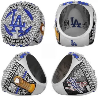 2020 Dodgers World Series Champions #5 Seager Ring With Box