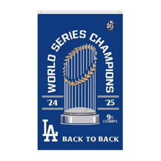 2pcs 2025 LA World Series Champions Dodgers Flag 3X5FT