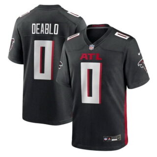 Men's Atlanta Falcons #0 Divine Deablo Black Stitched Game Jersey