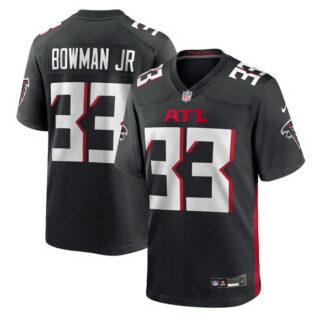 Men's Atlanta Falcons #33 Billy Bowman Jr. Black Stitched Game Jersey