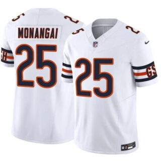 Men's Chicago Bears #25 Kyle Monangai White 2025 F.U.S.E. Vapor Untouchable Limited Stitched Football Jersey