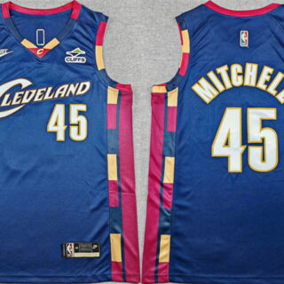 Men's Cleveland Cavaliers #45 Donovan Mitchell Navy 2025-26 Classic Edition Stitched Jersey