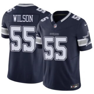 Men's Dallas Cowboys #55 Logan Wilson Navy 2025 F.U.S.E Vapor Untouchable Limited Stitched Football Jersey