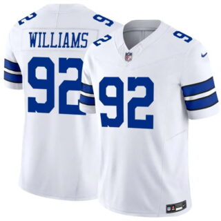 Men's Dallas Cowboys #92 Quinnen Williams White 2025 F.U.S.E Vapor Untouchable Limited Stitched Football Jersey
