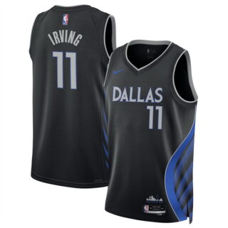 Men's Dallas Mavericks #11 Kyrie Irving Black 2025 26 City Edition Stitched Basketball Jersey
