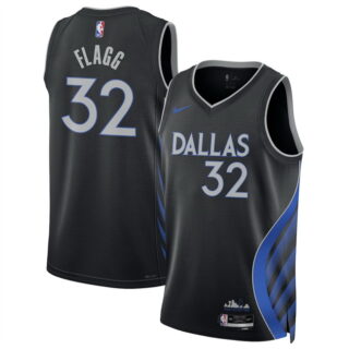 Men's Dallas Mavericks #32 Cooper Flagg Black 2025 26 City Edition Stitched Basketball Jersey