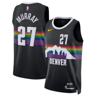 Men's Denver Nuggets #27 Jamal Murray Black 2025 26 City Edition Stitched Basketball Jersey