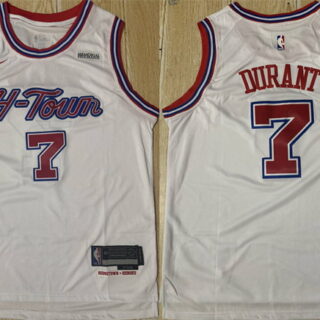 Men's Houston Rockets #7 Kevin Durant White 2024 25 Stitched Jersey