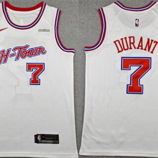 Men's Houston Rockets #7 Kevin Durant White 2025-26 City Edition Stitched Jersey