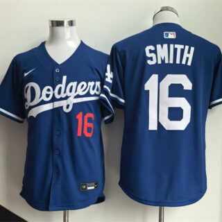 Men's Los Angeles Dodgers #16 Will Smith Royal Limited Stitched Baseball Jersey