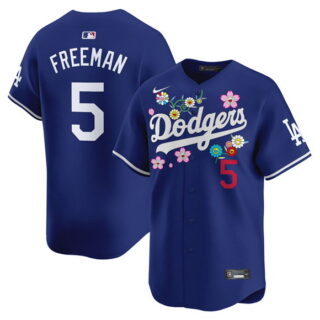 Men's Los Angeles Dodgers #5 Freddie Freeman Royal Takashi Murakami 2025 Vapor Limited Stitched Baseball Jersey