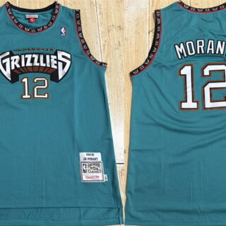 Men's Memphis Grizzlies #12 Ja Morant Teal Throwback Stitched Jersey